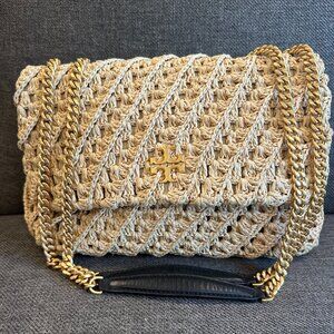 Tory Burch Kira Crochet Medium Convertible Shoulder Bag